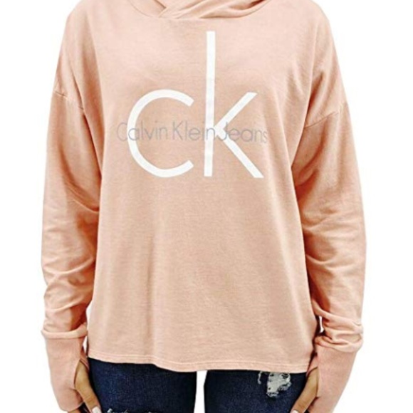 calvin klein logo hoodie women's